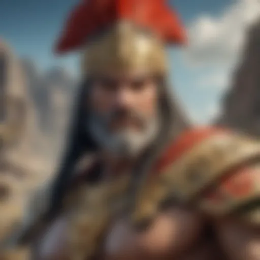 A captivating scene showcasing the vibrant graphics of Age of Mythology on iOS.