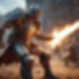 Epic battle scene from a strategy game