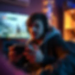 A gamer enjoying an RPG on Android with a controller