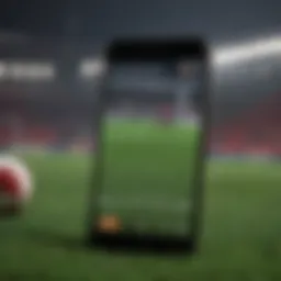User interface of a popular mobile football manager game