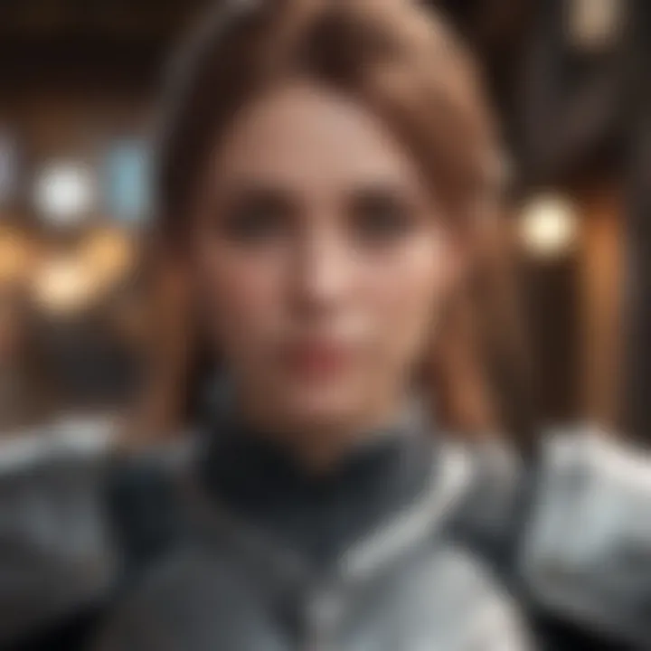 Character customization options in a mobile MMORPG