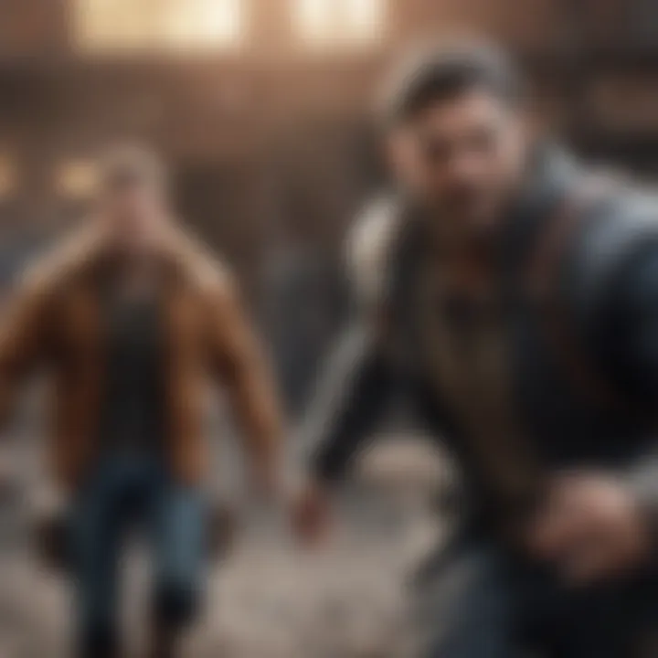 Dynamic Characters in Gameplay An engaging gameplay moment showcasing unique characters in action.