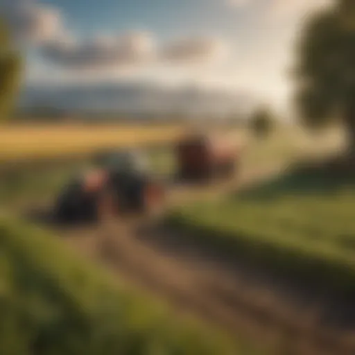 Vibrant farming landscape in Farming Simulator 22 Mobile