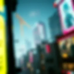 Futuristic cityscape representing cyberpunk aesthetics