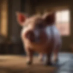 A mysterious Piggy character lurking in the shadows.
