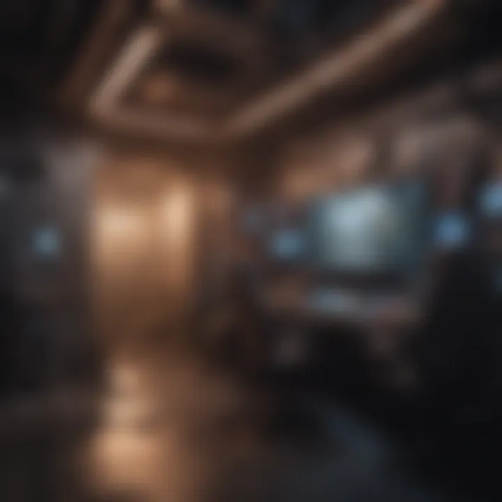 An immersive environment set up for an offline Among Us gaming experience.
