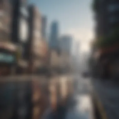 Digital City Landscape A captivating landscape of a digital city built in a game