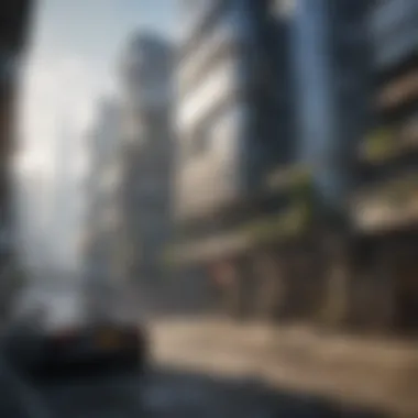 Future of Building Games A futuristic concept art representing the evolution of building games