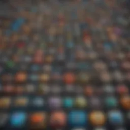 A vibrant collage of various paid mobile game icons showcasing different genres