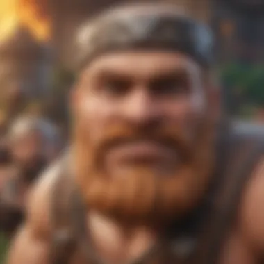 Illustration of clan interaction and community features