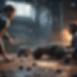 Illustration showcasing intense gaming competition