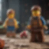 Colorful Lego game characters in action