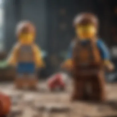 Dynamic Lego Characters Engaging Players Colorful Lego game characters in action