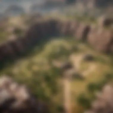A strategy map showcasing various terrain types