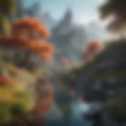 A captivating scene from an upcoming RPG showcasing a vibrant fantasy landscape