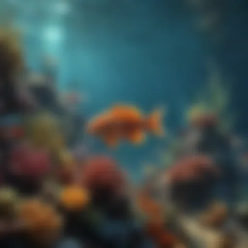 Underwater scene from Fishdom showcasing vibrant aquatic life