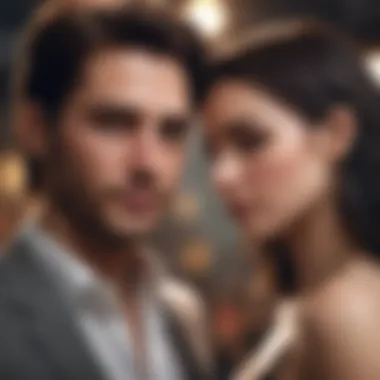 Flirtatious Characters Flirtatious game characters engaging in provocative interactions