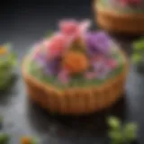 Delicate floral pastry creation