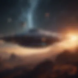 A starship navigating through the cosmos