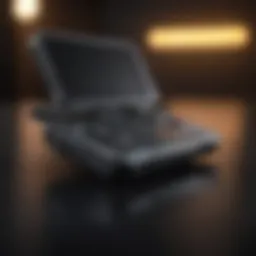 Elegant portable gaming device in sleek black design