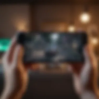 Creative representation of a gamer enjoying Xbox gameplay on a mobile screen