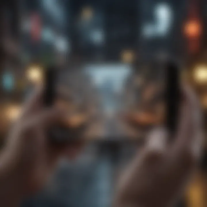 Conceptual illustration showcasing high-quality graphics of Xbox games on a smartphone