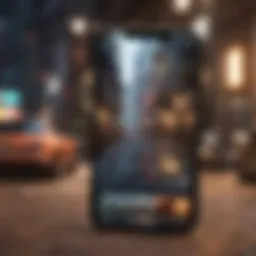 A dynamic interface showcasing innovative mobile game design elements