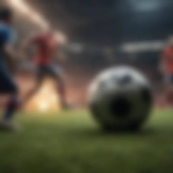 Vibrant soccer game action on iPhone display