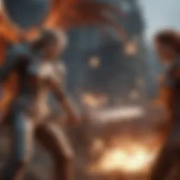 Epic battle scene in League of Angels: Fire Raiders