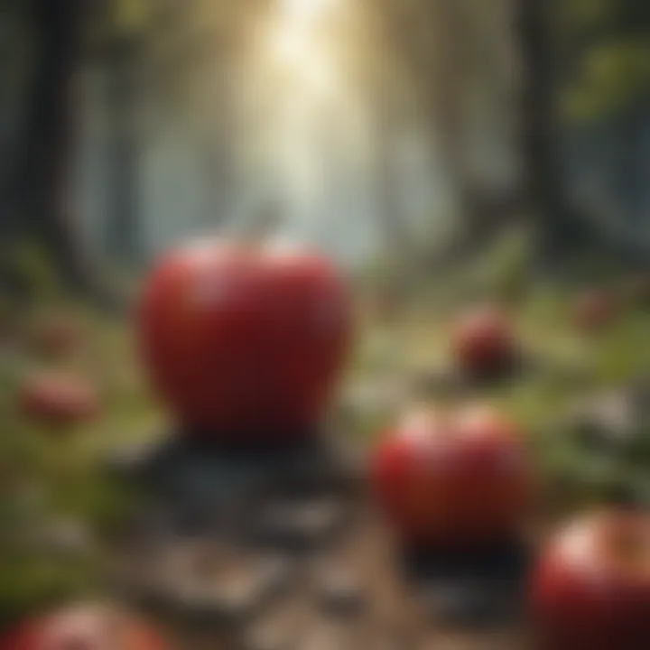 Magical Fantasy Apple Game Illustration