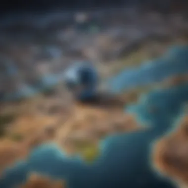 Gaming World Map Abstract visual of mobile gaming world map