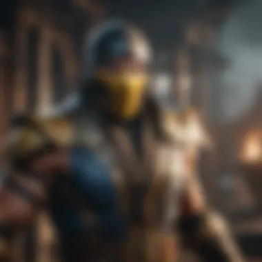 Dynamic Mobile Gameplay Dynamic mobile gameplay of Mortal Kombat featuring iconic characters