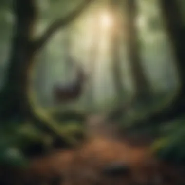 Enchanted Realms: Unleash Your Imagination Mystical forest setting with magical creatures