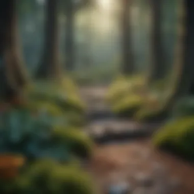 Mystical forest setting in a 3D puzzle game