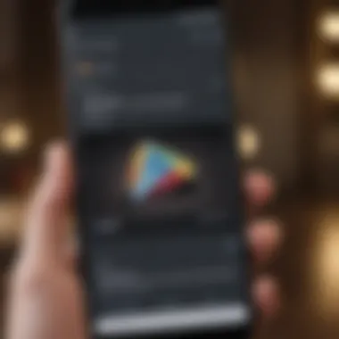 Redeeming Google Play Card on Mobile Graphic representation of redeeming a Google Play Card on a mobile device