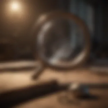 Magnified Mysteries: Revealing Secrets Elegant magnifying glass revealing secrets