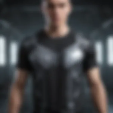 Edgy Futuristic Shirt Design Futuristic and edgy shirt template showcasing unique style