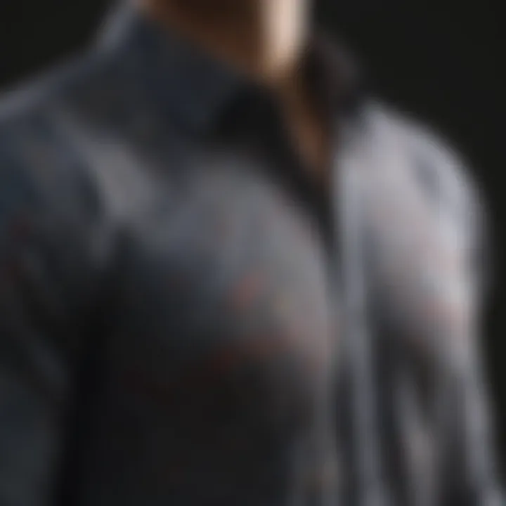 Innovative use of patterns and textures in a custom shirt design
