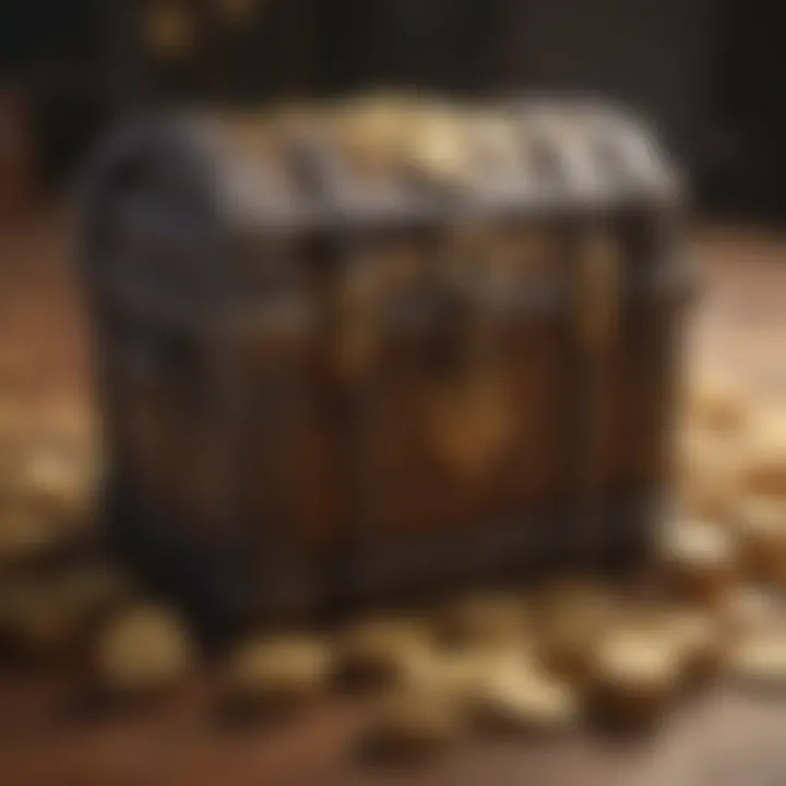 Illustration of a treasure chest filled with Robux currency