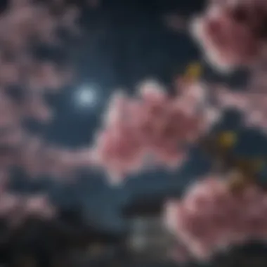 Sakura Blossoms in Moonlight