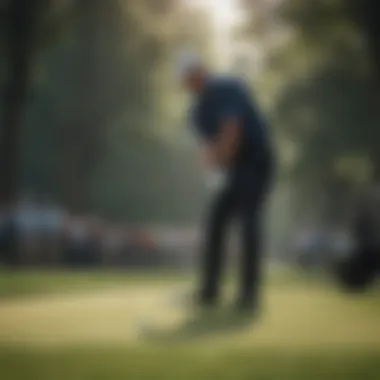 Golfer teeing off at PGA Golf Shootout