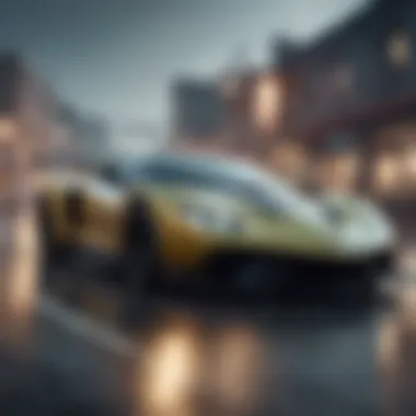 High-Speed Racing Action A thrilling racing game displaying high-speed action and stunning graphics