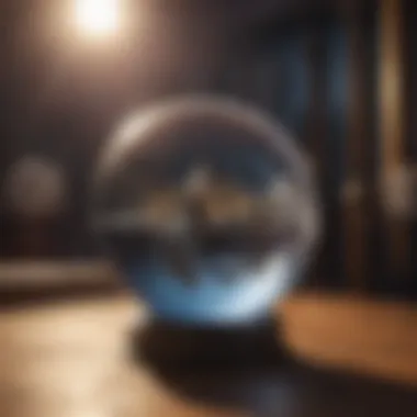 The Crystal Revelation A mesmerizing crystal ball revealing the secrets of idle gaming's history
