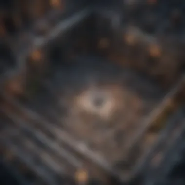 The Maze of Mechanics An intricate labyrinth symbolizing the complexity of idle gaming mechanics