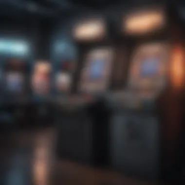 Nostalgic Arcade Experience Classic arcade cabinet showcasing iconic gameplay