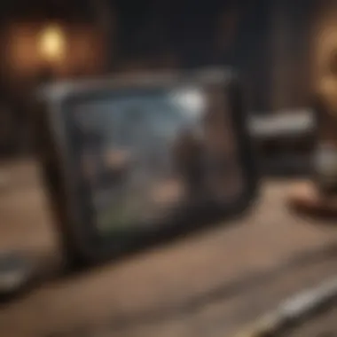 Immersive Interface Design Warhammer themed mobile gaming interface