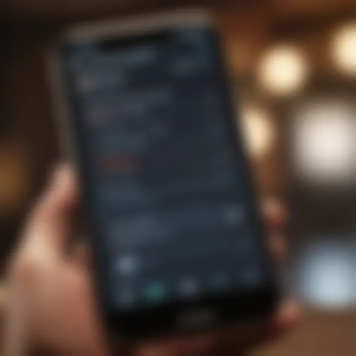 Close-up of a smartphone displaying a trivia question and answer options