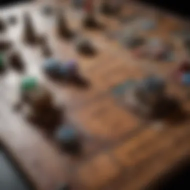 Game Board Detail Close-up of a game board designed for two players