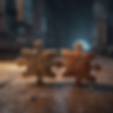 Intricate Puzzles Intricate puzzle pieces representing two-person mystery games