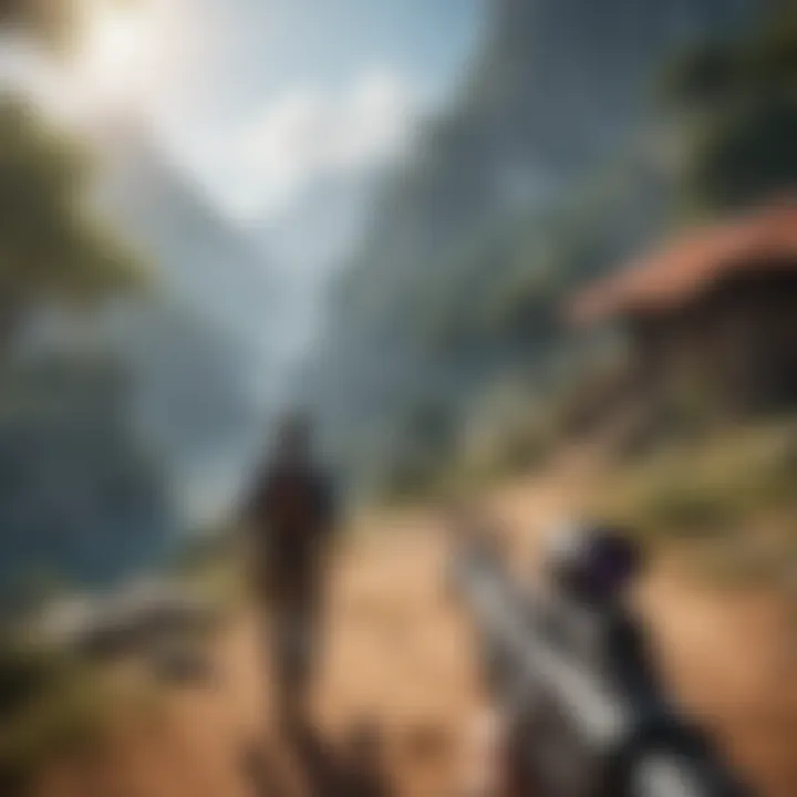 Uncharted Realms mobile FPS game illustration